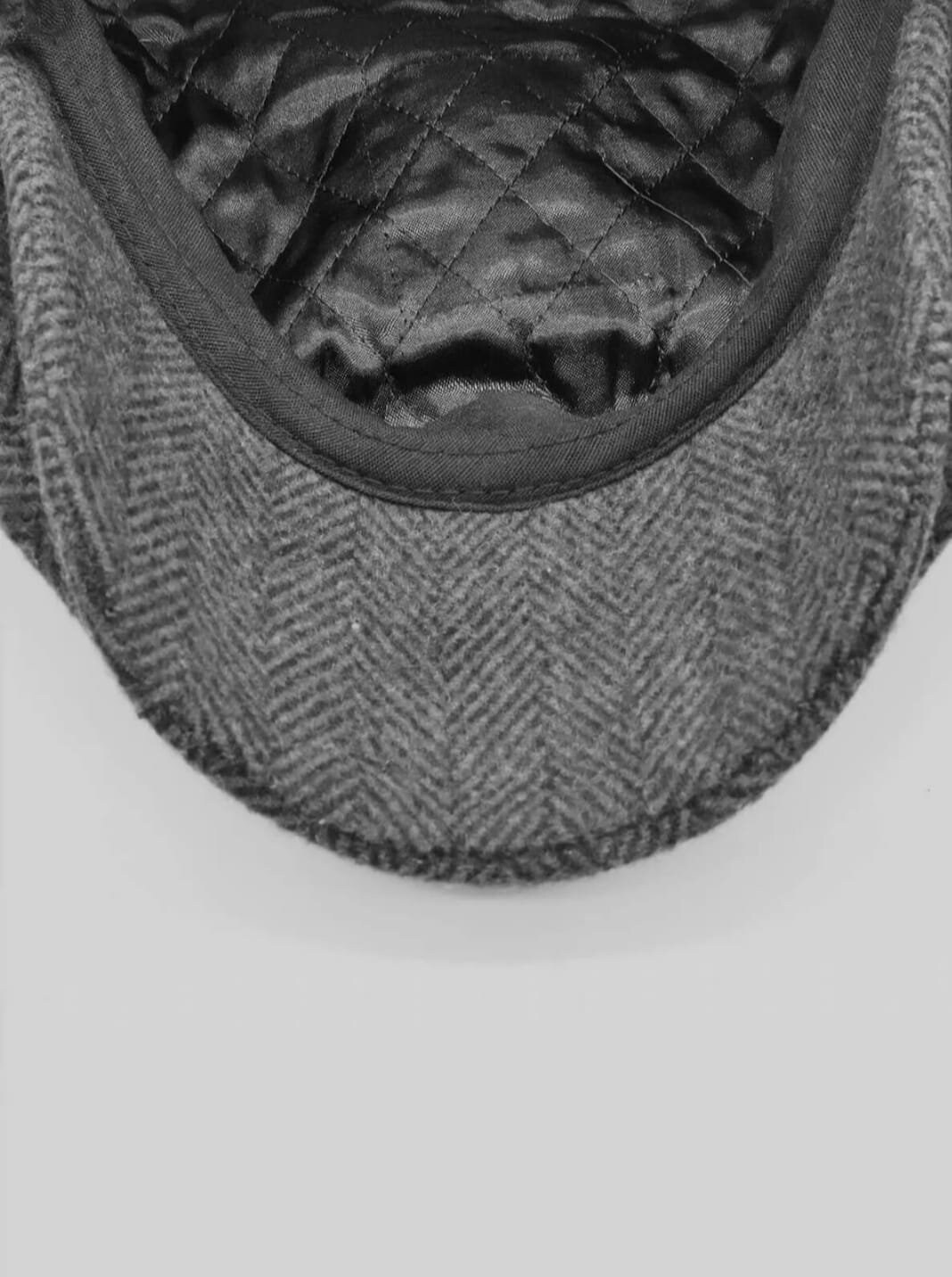 Men's Herringbone Patterned British Cap Hat, Peaky Blinders Hat, Wool 8