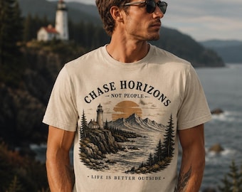 Aventure en montagne PNG Design | T-shirt nature extérieur à motif graphique | Chemise de randonnée PNG | paysage côtier vintage | Téléchargement numérique par sublimation