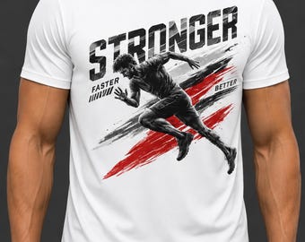 Plus fort plus vite meilleur sport PNG | Design de t-shirt de sport | Graphique de course athlétique | Téléchargement instantané