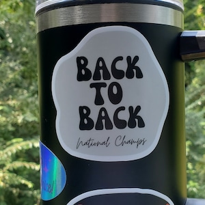Back to Back National Champions UGA football sticker