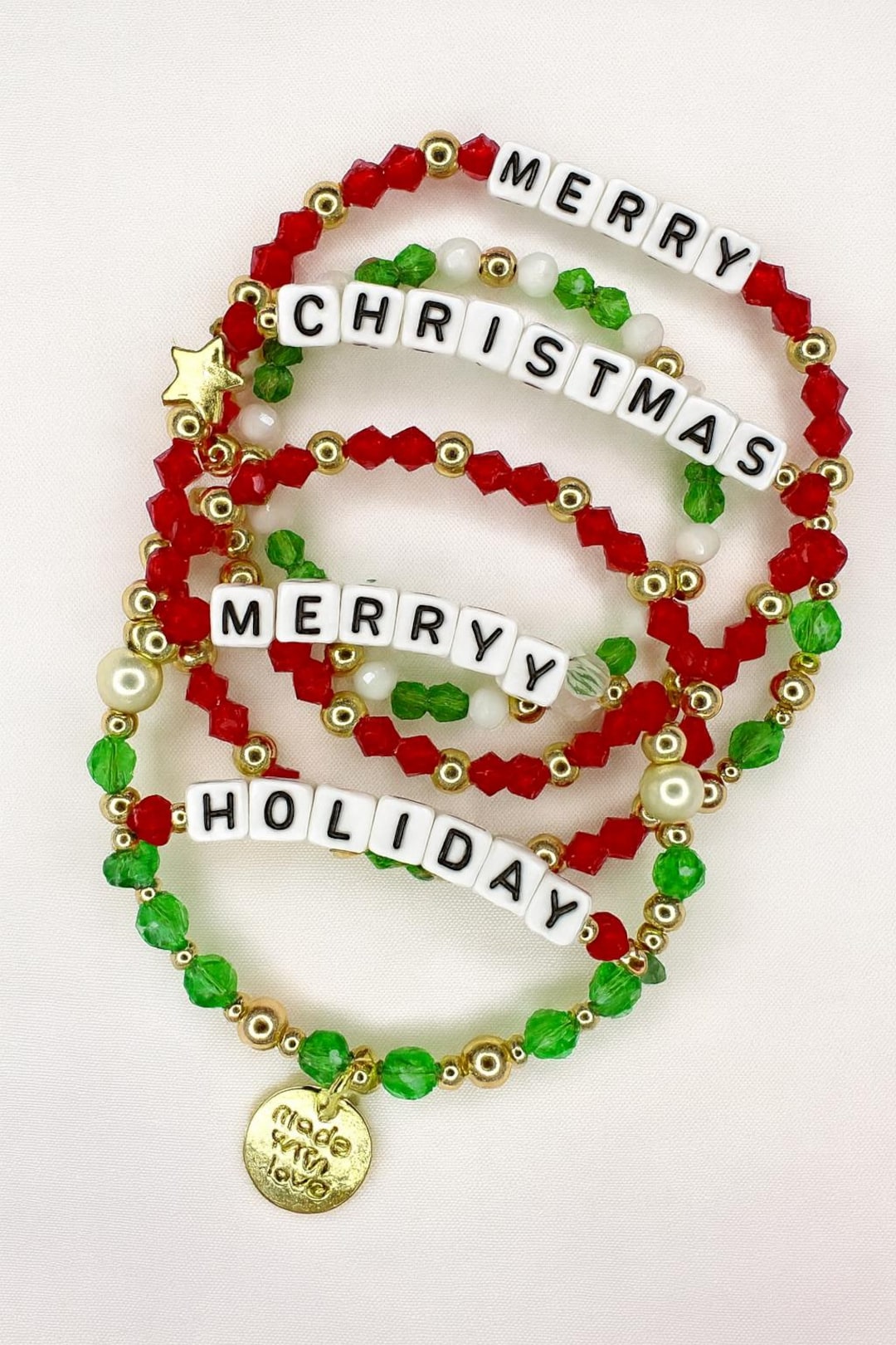 Holiday Christmas Bracelet, Custom Word Beaded Jewelry Etsy — free download