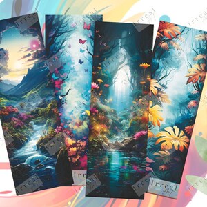 Marcapáginas de selva tropical de doble cara descargables e imprimibles para amantes de los libros – Marcador de seguimiento de lectura – PDF digital
