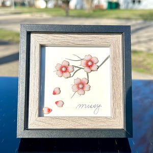 Framed Sakura Art | Handmade Sakura Wall Decor | Japanese-Inspired Gift| Japanese-Inspired Gift 10cm×10cm