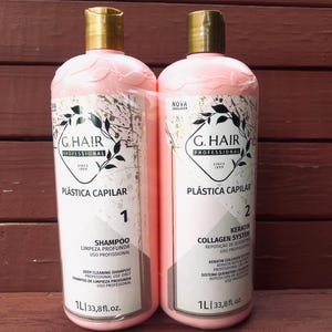 G.HAIR Plastica Capilar Keratin Collagen Anti-Frizz & Volume Treatment Kit (2x 1L/33.8oz) Final sale