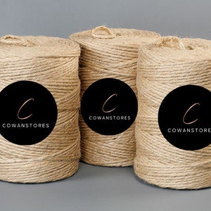 Natural Jute Twine String 3mm Thick Strong Natural Jute Rope Roll Garden Gifts Crafts