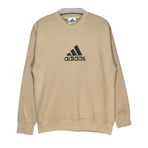 Vintage ADIDAS Sweatshirt Crewneck Beige Color Medium Size