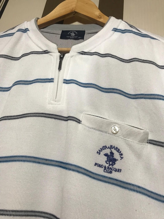 ジャケット・アウター 90's SANTA BARBARA POLO&RACQUET CLUB Vintage 90s Polo Santa Barbara Sweatshirt Half Zip Big Logo