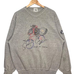 Vintage 90s Lupo Di Mare Simbolo Marino Sweatshirt Sina Cova