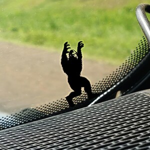 Window Decal: Run Bigfoot Run - Don&#39;t be afraid - easter egg Decals Big foot yeti sticker for Jeep easter eggs