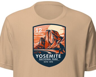Unisex t-shirt: Yosemite National Park Bigfoot Sightings - Sasquatch gift - Collect all 8