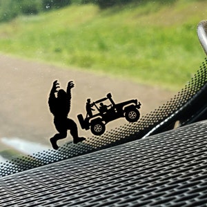 Window Decal: Watch out for Bigfoot Easter Egg Sticker - Don&#39;t be afraid - easter egg Decals Big foot yeti sticker for Jeep easter eggs