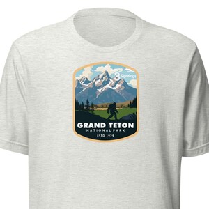 Unisex T-Shirt: Grand Teton National Park Bigfüße Sichtungen - Sasquatch Geschenk - Sammel alle 8