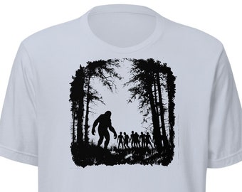 Bigfoot Alien Entführung T-Shirt, lustiges Sasquatch UFO Tee