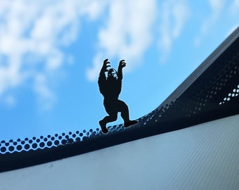 Bigfoot Windshield Decal: Stay on Run Sasquatch Yeti Sticker