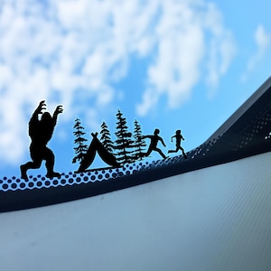 Bigfoot Stay on Run when camping - Don&#39;t be afraid - easter egg Decals Big foot yeti sticker for Jeep easter eggs