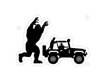 Bigfoot Easter Egg Jeep Sticker: Funny Yeti Decal