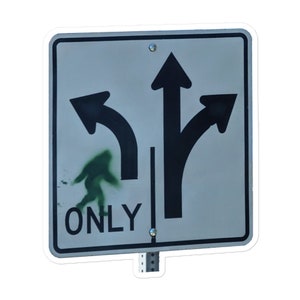 Decal: Every Sign in Washington - Bigfoot Cross walking