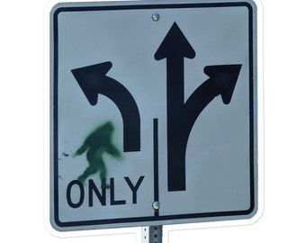 Decal: Every Sign in Washington - Bigfoot Cross walking