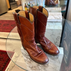 Vintage leather Justin cowboy boots