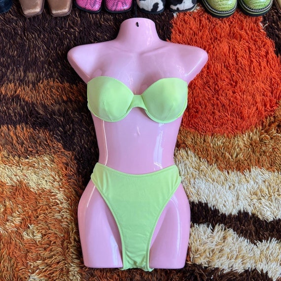 Vintage 1990's NWT green bikini - image 2