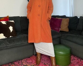 Vintage 1970s orange union made coat