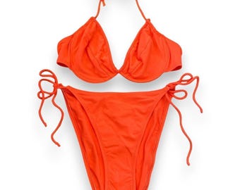 Bikini arancione vintage anni '90 in saldo