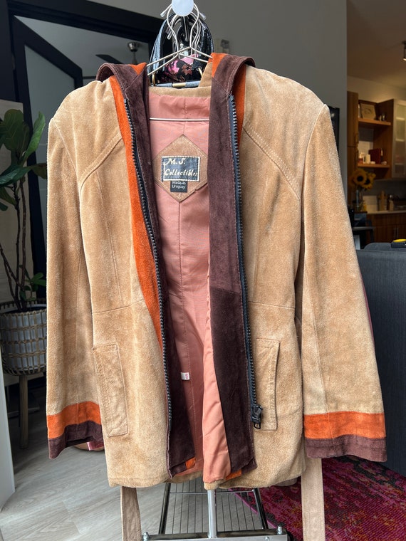 Vintage 1970’s suede hooded jacket - image 8
