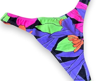 Vintage deadstock 1980&#39;s neon thong bikini bottoms