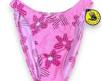 Vintage 1990's deadstock body glove pink floral bikini bottoms