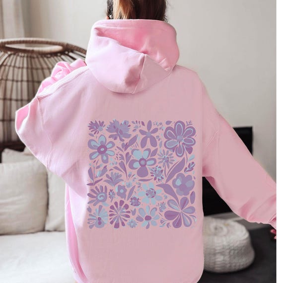 Hoodies Mädchen Hoodie Blumen Granola Girl Wildblumen Kunst Hoodie