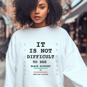 Black History Vision Chart-tröja: Unisex BHM-tröja med rund hals bild 2