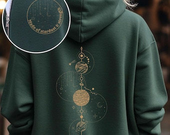 Moletom com zíper Stars and Stardust: Moletom de astronomia Celestial Stargazer