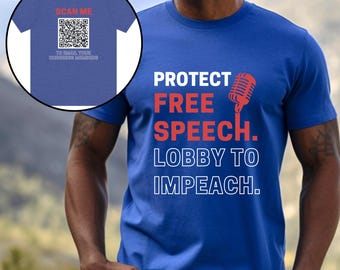 Free Speech T-Shirt: First Amendment, Democracy, Protest