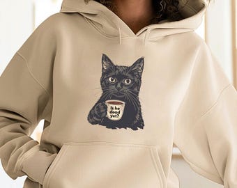 Bluza z kapturem Black Cat Anti Trump | Ilustracja kota, bluza Resist