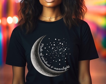 Camiseta Lua Crescente: Camiseta Astrologia Celestial, Estilo Boho