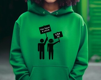 Aktivismhoodie: Unisex protesttröja i bomullsblandning