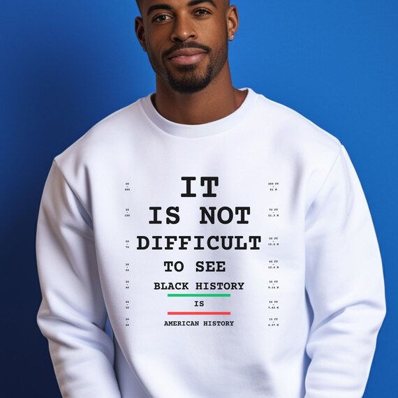 Black History Vision Chart Sweatshirt: Unisex BHM Crewneck
