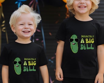 Camiseta infantil engraçada com picles: "Definitivamente um grande endro"