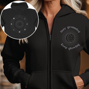 Sun and Moon Zip Hoodie - Etsy