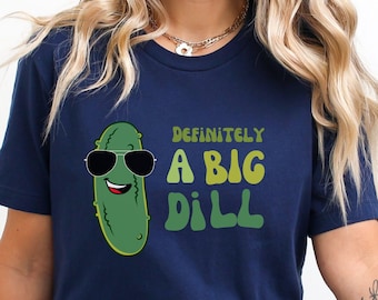 Shirt augurk: T-shirt met print Big Dill - uniseks katoen