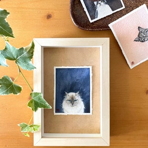 custom mini watercolor pet portrait painting