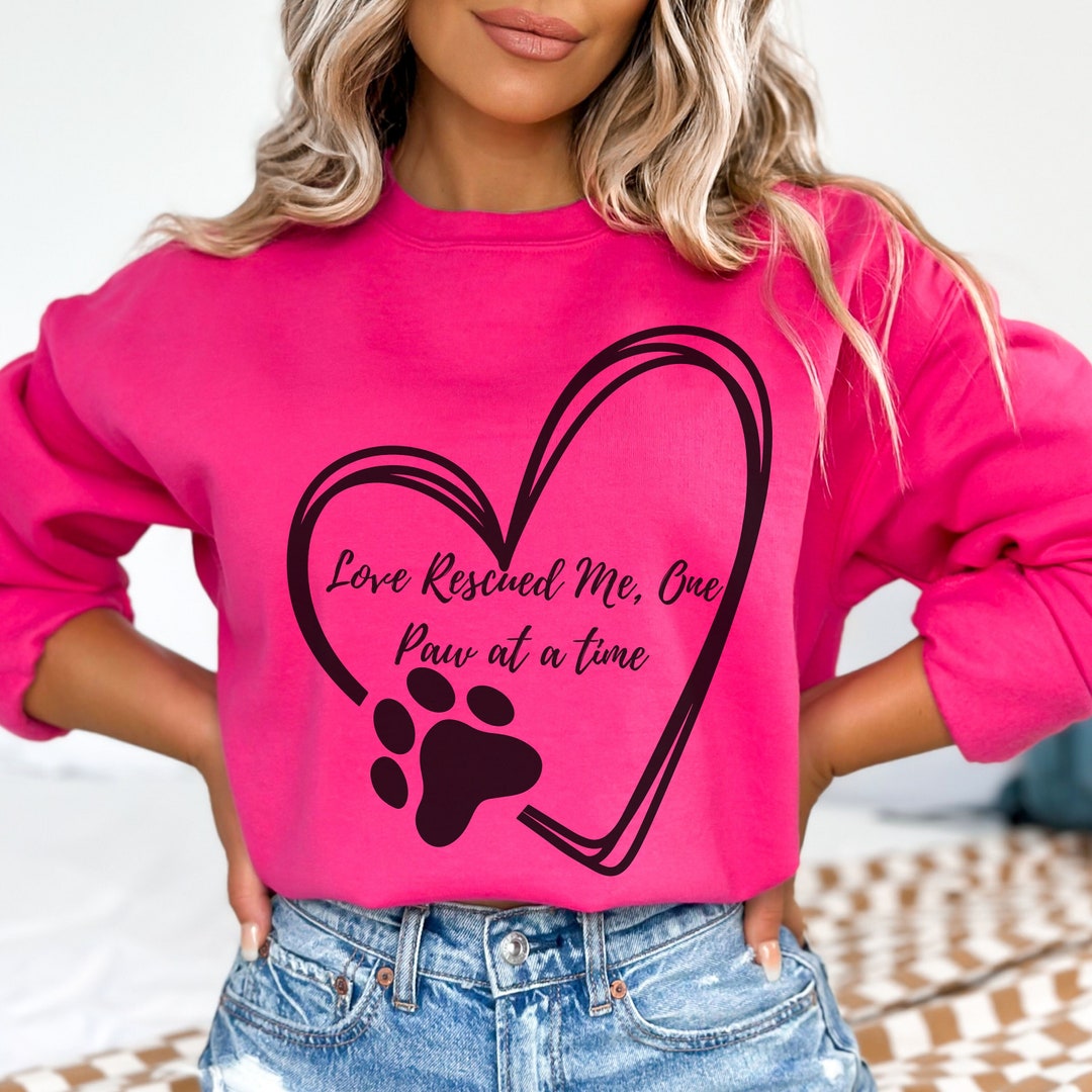 Rescue Dog Cozy Sweatshirt Gift, Dog Lover Sweatshirt, Dog Mom