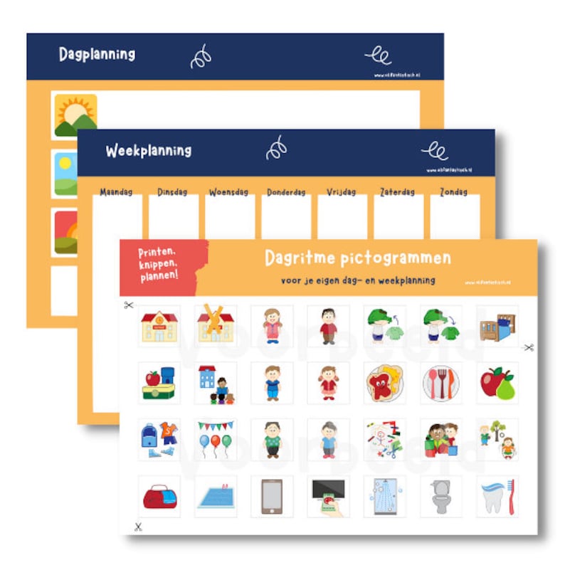A4 Printable With Daily Rhythm Icons | Daily Rhythm Charts | Download ...