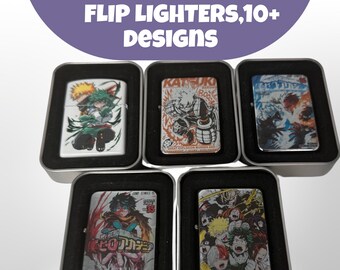 Hero Anime Windproof Flip Top Lighter, unique lighter