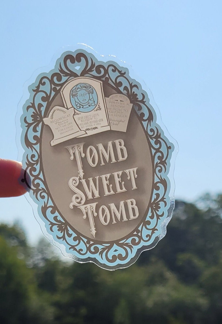 Tomb Sweet Tomb Transparent Sticker - Waterproof - Clear - Laptop Decal ...