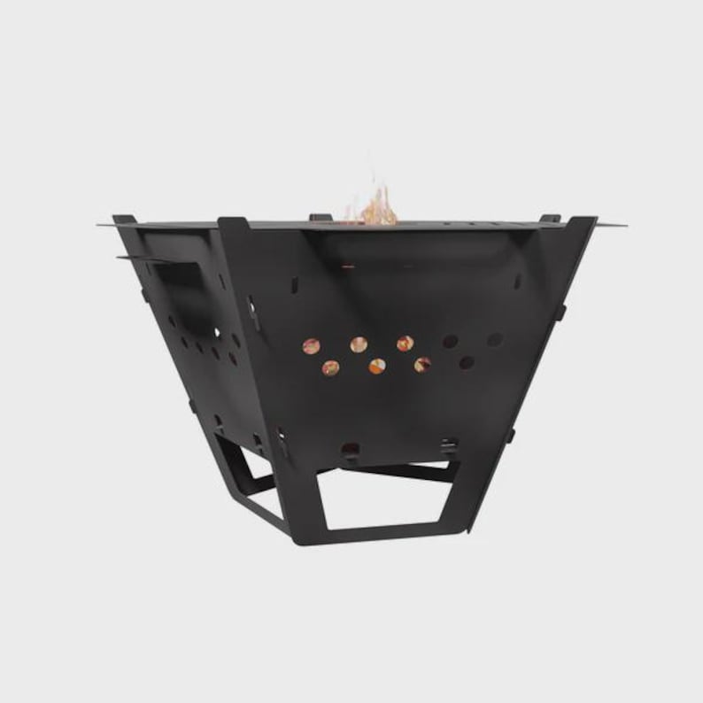 Flamehex Modern Stainless Steel Fire Pit – Smokeless & Portable - Large ...