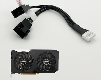 Cable adaptador de ventilador de 5 pines para GPU Asus RX 6600, 6600XT y 6700XT
