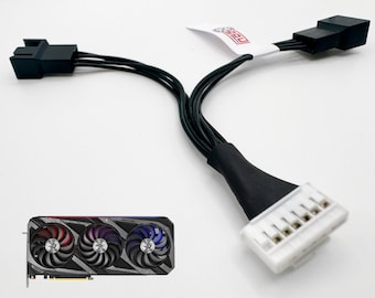 Cable adaptador PWM de 7 pines para Asus RTX 3060, 3070, 3080 y 3090 Ti STRIX con cubierta protectora