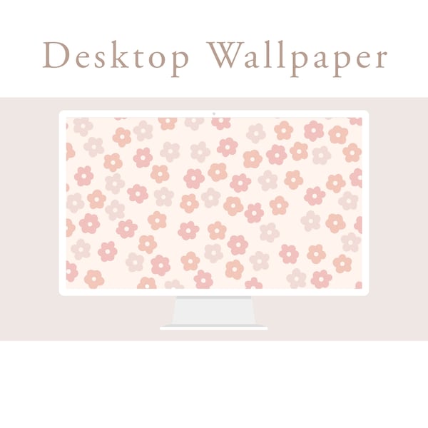 Pink Floral Wallpaper Etsy