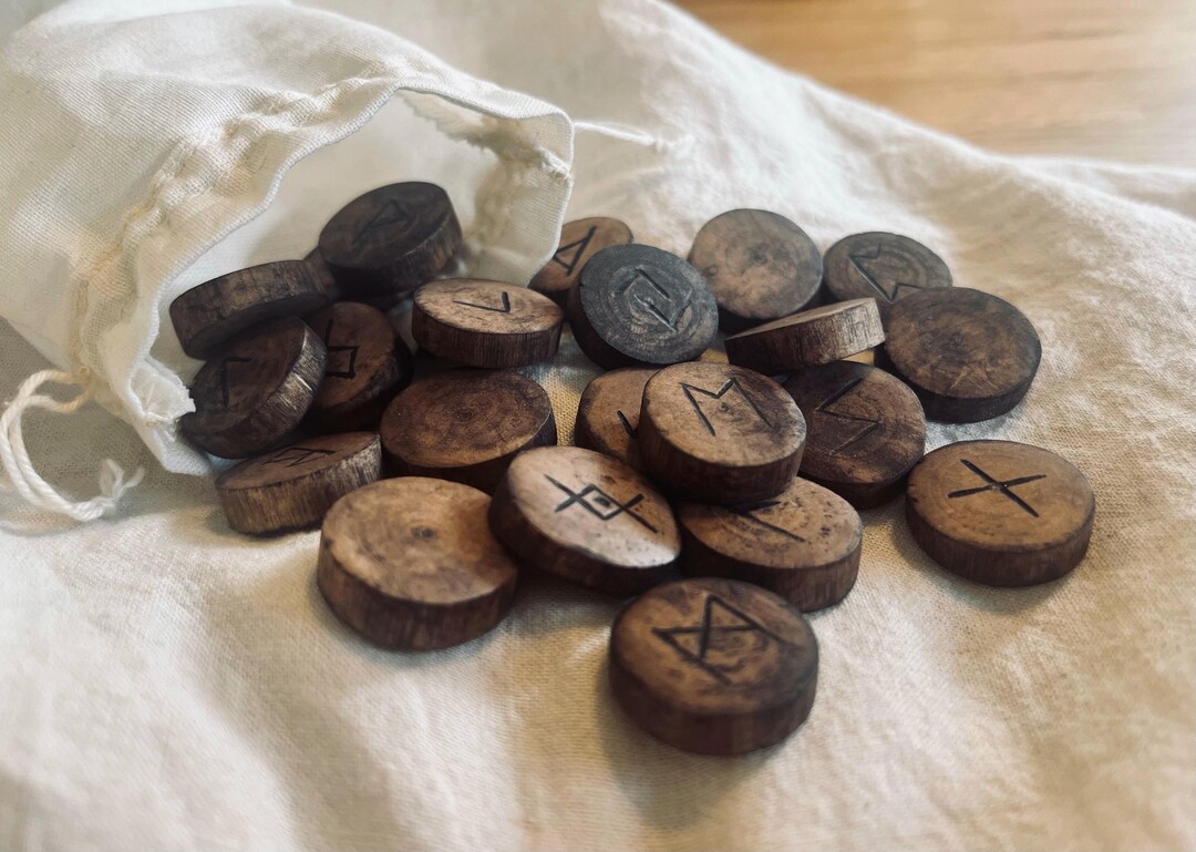 Handmade Runescape Runes Handmade Wooden Runes – Norse Viking Rune Set for Divination ...